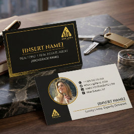 Logo & Foto Moderner minimaler Immobilienmakler Ag Visitenkarte