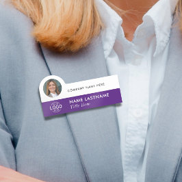 Logo-Foto Modernes Lila Unternehmen Namensschild