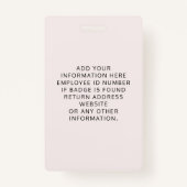 Logo-Foto Pink-ID Ausweis (Rückseite)