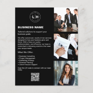 Logo-Foto QR Black Beruflich Business Flyer