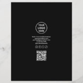 Logo-Foto QR Black Marketing Creative Business Flyer (Hinten)