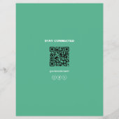 Logo-Foto-QR-Code der Physiotherapieklinik in Grün Flyer (Hinten)