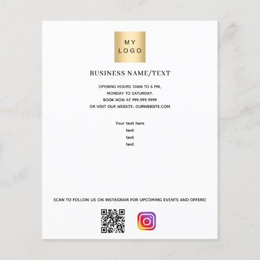 Logo-Foto qr-Codeinstagramm Flyer (Vorne)