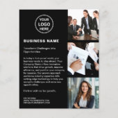 Logo-Foto QR Modernes Black Corporate Business Flyer (Vorne)