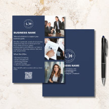 Logo-Foto QR Navy Blue Beruflich Business