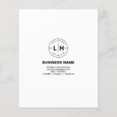 Logo-Foto QR Weißes Berufliches Geschäft Flyer (Hinten)