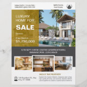 Logo Foto Real Anwesen House for Sale Template Flyer (Vorne)