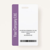 Logo,Foto,Strichcode-Abzeichen für kundenspezifisc Ausweis (Rückseite)