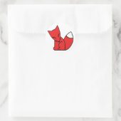 Logo-Fox (rot) Runder Aufkleber (Tasche)