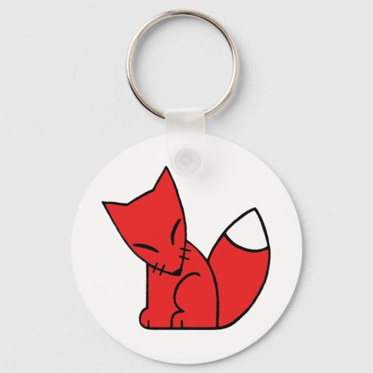 Logo-Fox (rot) Schlüsselanhänger (Vorderseite)