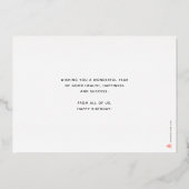 Logo Fun Grün blaue Kerzen Geburtstag hinzufügen Folieneinladung (Rückseite)