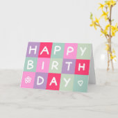 Logo Fun Multicolor Simple Business Happy Geburtst Karte (Gelbe Blume)