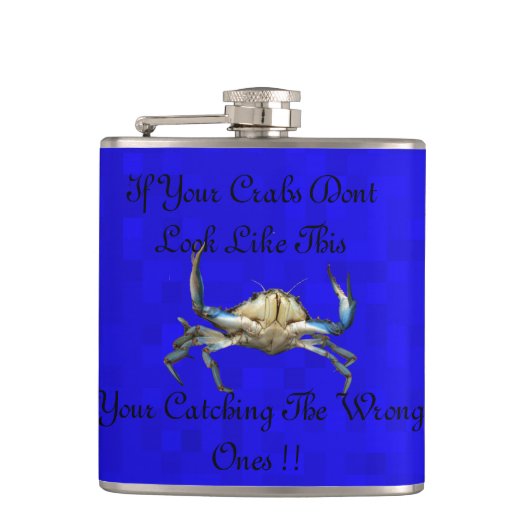 Logo "Funny Catching Crabs" Flachmann (Vorderseite)