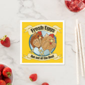 Logo "Funny Chicken Egg" Serviette (Beispiel)