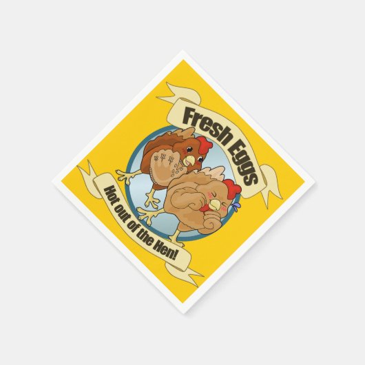 Logo "Funny Chicken Egg" Serviette (Ecke)
