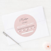 Logo für Allergie-Warnbäckerei Monogram Runder Aufkleber (Umschlag)