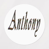 Logo für Anthony Name, Etiketten (Design 2)
