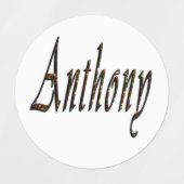 Logo für Anthony Name, Etiketten (Design 1)