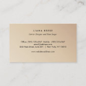 Logo für antike Möbelhändler Gold Monogram Visitenkarte (Rückseite)