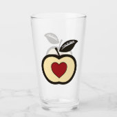 Logo für Apple & Heart Black & Red Food zum Vergrö Glas (Vorderseite)