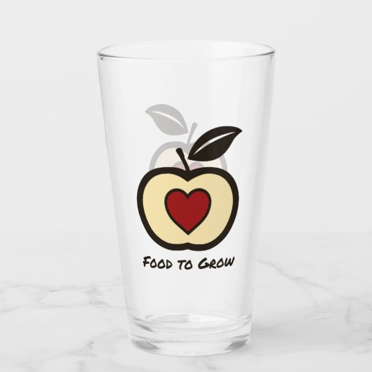 Logo für Apple & Heart Red & Black Food to Groove Glas (Rückseite)