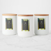 Logo für Aquamarin grüne, schwarze, florale Markie Lebensmitteletikett (Flaschen)