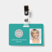 Logo für aquamarine Mitarbeiterinnen und Mitarbeit Ausweis (Vorderseite mit Clip)