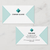 Logo für Aquamarine und weiße Markenbezeichnungen Visitenkarte (Vorne/Hinten)