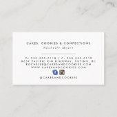 Logo für Aquarellbäckerei | Floral Business Card Visitenkarte (Rückseite)