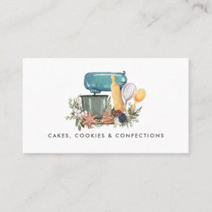 Logo für Aquarellbäckerei   Floral Business Card Visitenkarte