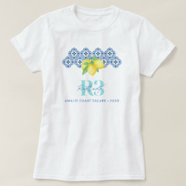 Logo für Aquarellfarben Lemon Mediterranean Tile C T-Shirt