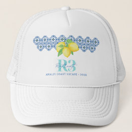 Logo für Aquarellfarben Lemon Mediterranean Tile C Truckerkappe