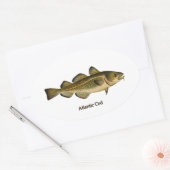 Logo für atlantische Kabeljau Ovaler Aufkleber (Umschlag)