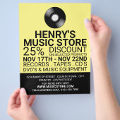 Logo für Aufnahmen, Musik-Store-Werbung Flyer (Hand)