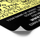 Logo für Aufnahmen, Musik-Store-Werbung Poster (Ecke)