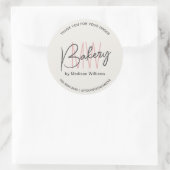 Logo für Bäckereien für Monogramm Runder Aufkleber (Tasche)