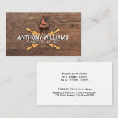 Logo für Bäckereien | Holz Visitenkarte (Vorne/Hinten)