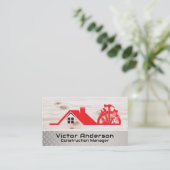 Logo für Bau- und Renovierungswerkzeuge | Hausreno Visitenkarte (Stehend Vorderseite)