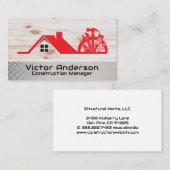 Logo für Bau- und Renovierungswerkzeuge | Hausreno Visitenkarte (Vorne/Hinten)