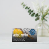 Logo für Baufahrzeuge | Blueprints Visitenkarte (Stehend Vorderseite)