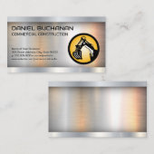 Logo für Baufahrzeuge | Metall Visitenkarte (Vorne/Hinten)