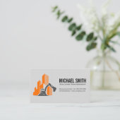 Logo für Baufahrzeuge und Gebäude Visitenkarte (Stehend Vorderseite)