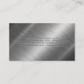 Logo für Baukonstruktionen | Metallic Shine Visitenkarte (Rückseite)