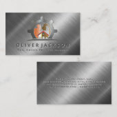 Logo für Baukonstruktionen | Metallic Shine Visitenkarte (Vorne/Hinten)