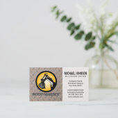 Logo für Baumaschinen | Steel Visitenkarte (Stehend Vorderseite)