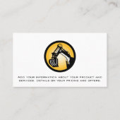 Logo für Baumaschinen | Steel Visitenkarte (Rückseite)