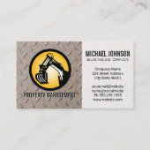 Logo für Baumaschinen | Steel Visitenkarte (Vorderseite)