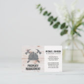 Logo für Baustahl | Holz Visitenkarte (Stehend Vorderseite)