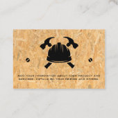 Logo für Baustahl | Holz Visitenkarte (Rückseite)