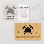 Logo für Baustahl | Holz Visitenkarte (Vorne/Hinten)